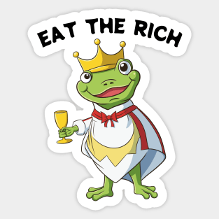 Eat The Rich Frog Sticker